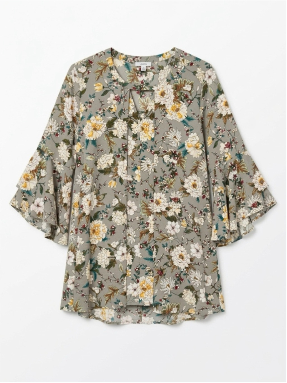 Jodifl Keyhole Dress with Bell Sleeves - Picture 3 of 5